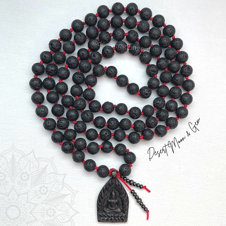 Unisex Lava Mala | Yoga | Meditation | Mala Beads