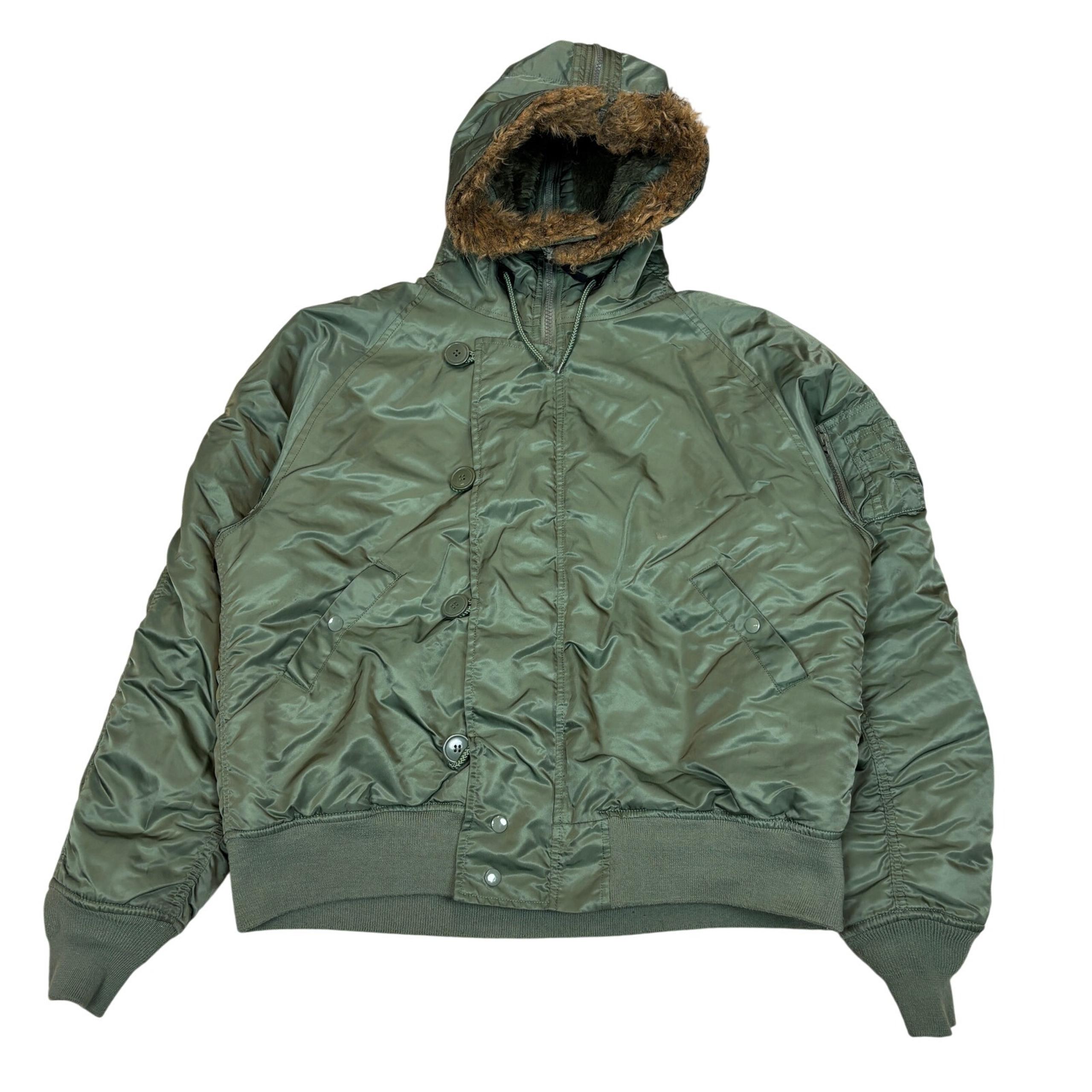 Vintage Alpha Industries N-2B Flyers Parka Jacket Hooded Fur Trim XL