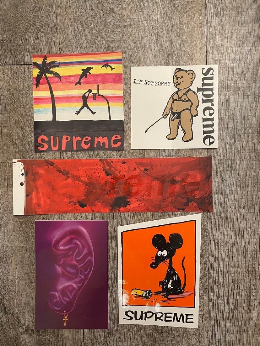 Supreme Stickers with Ralph Steadman Box Logo Sticker Stickers