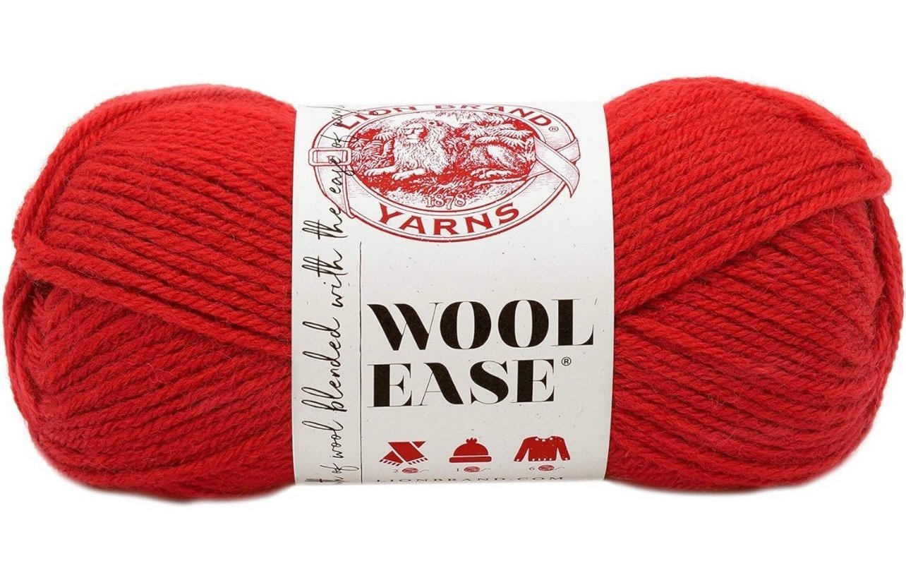 Lion Brand Yarn Wool-Ease Yarn, Ranch Red lot of 20