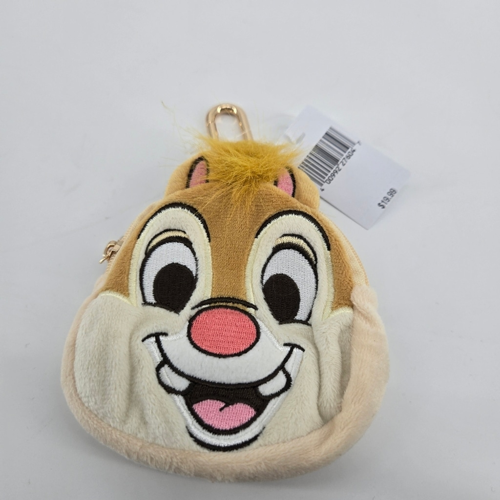 2025 Disney Parks Walt Disney World Chip & Dale Dual Sided Plush Coin Purse NWT