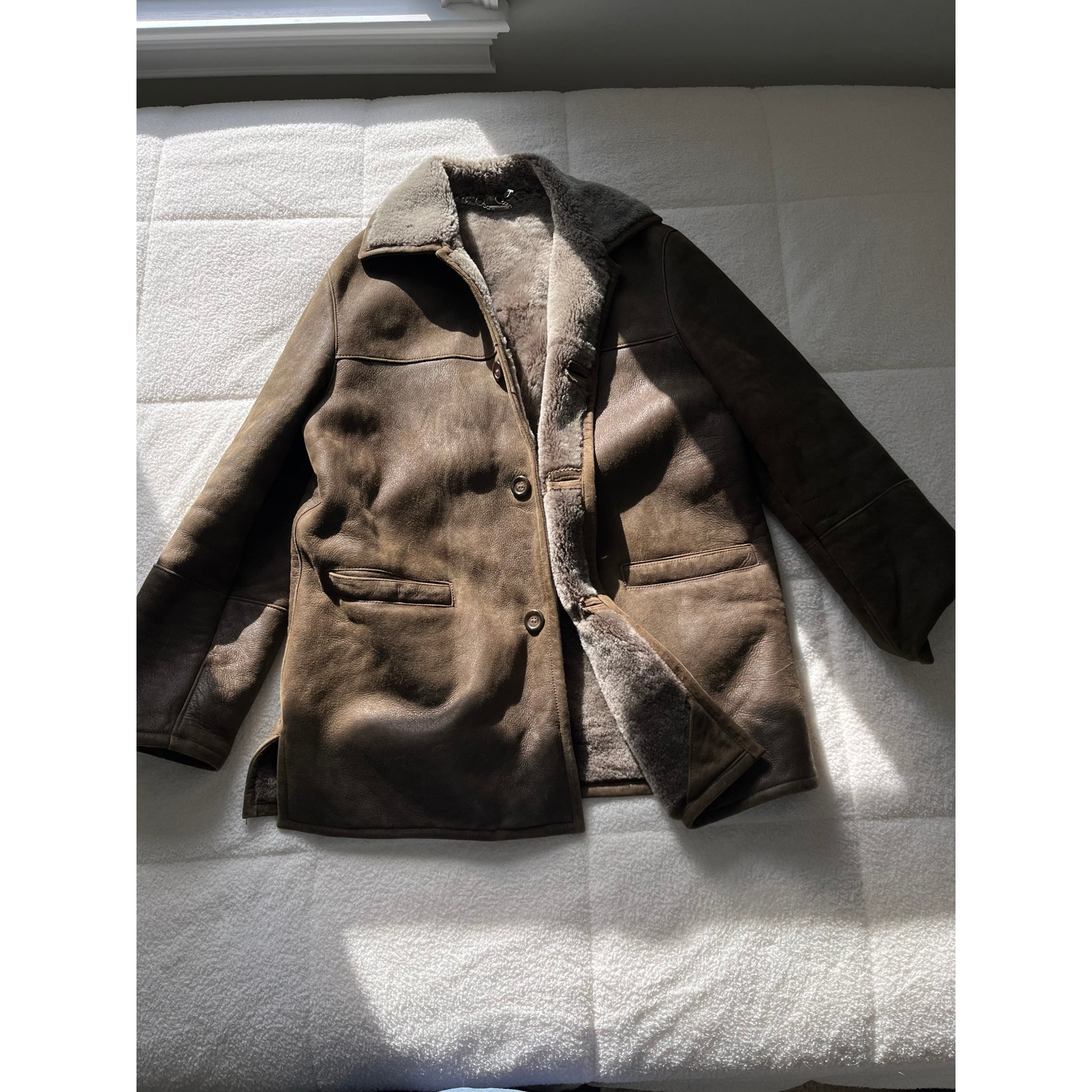 Brown Lambskin Leather ADAMO by Dermod Zip Front Jacket