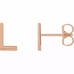L Initial Stud Earring Rose Gold 14K