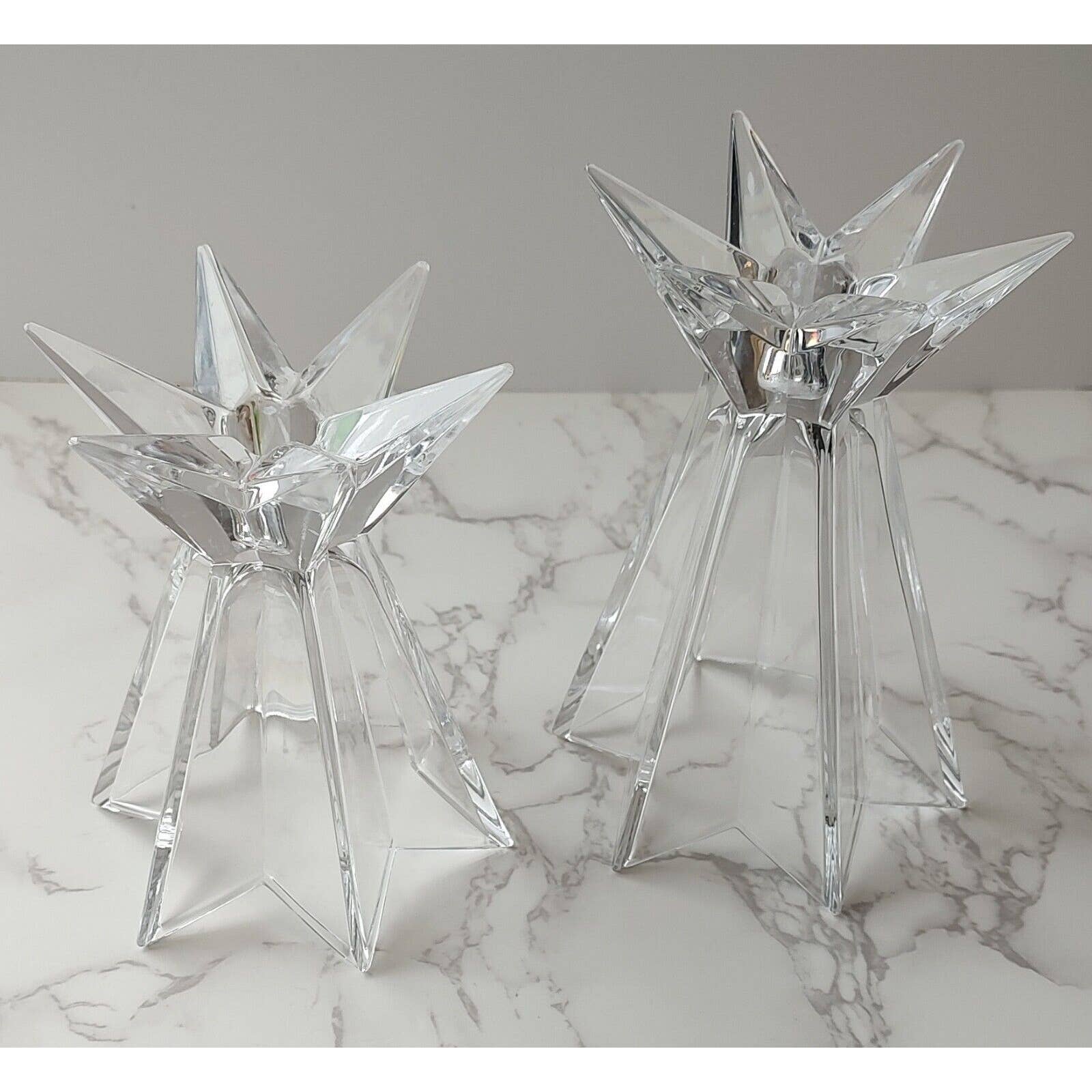 Nachtmann Galaxy Comet Shooting Star Starburst Crystal Candle Holder Vase Set470