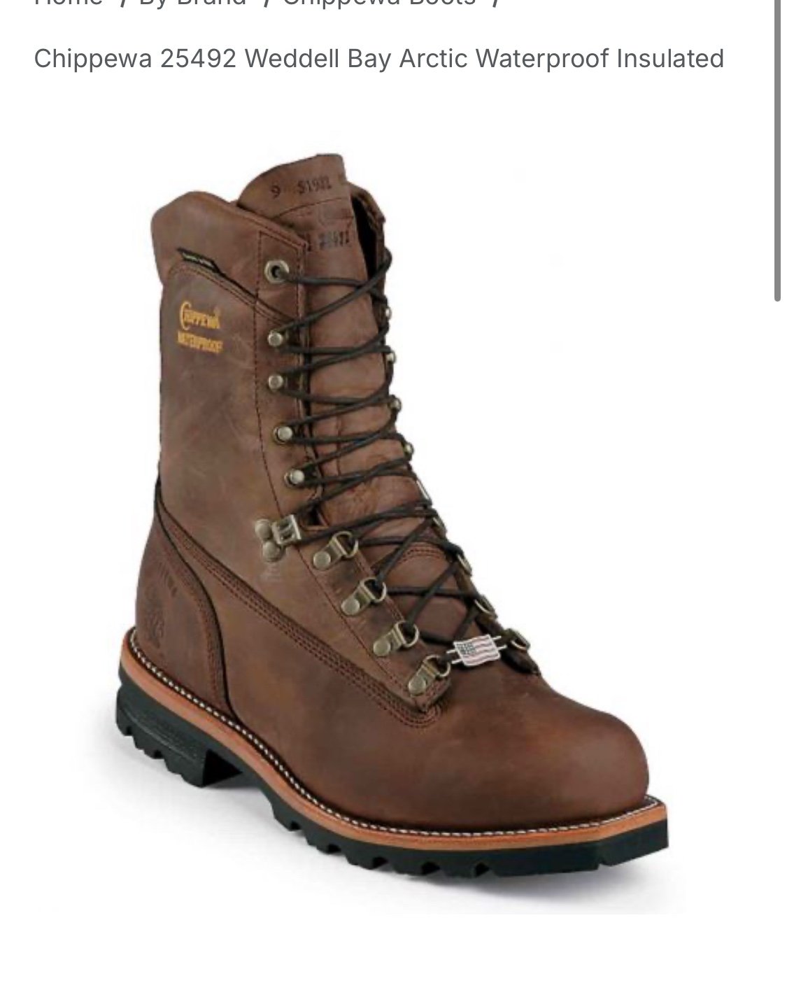 Chippewa 25492 Weddell Bay Arctic Waterproof Insulated
