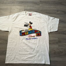 Disney Designs VTG MGM Studios Film Mickey Mouse Movie White T-Shirt XXL