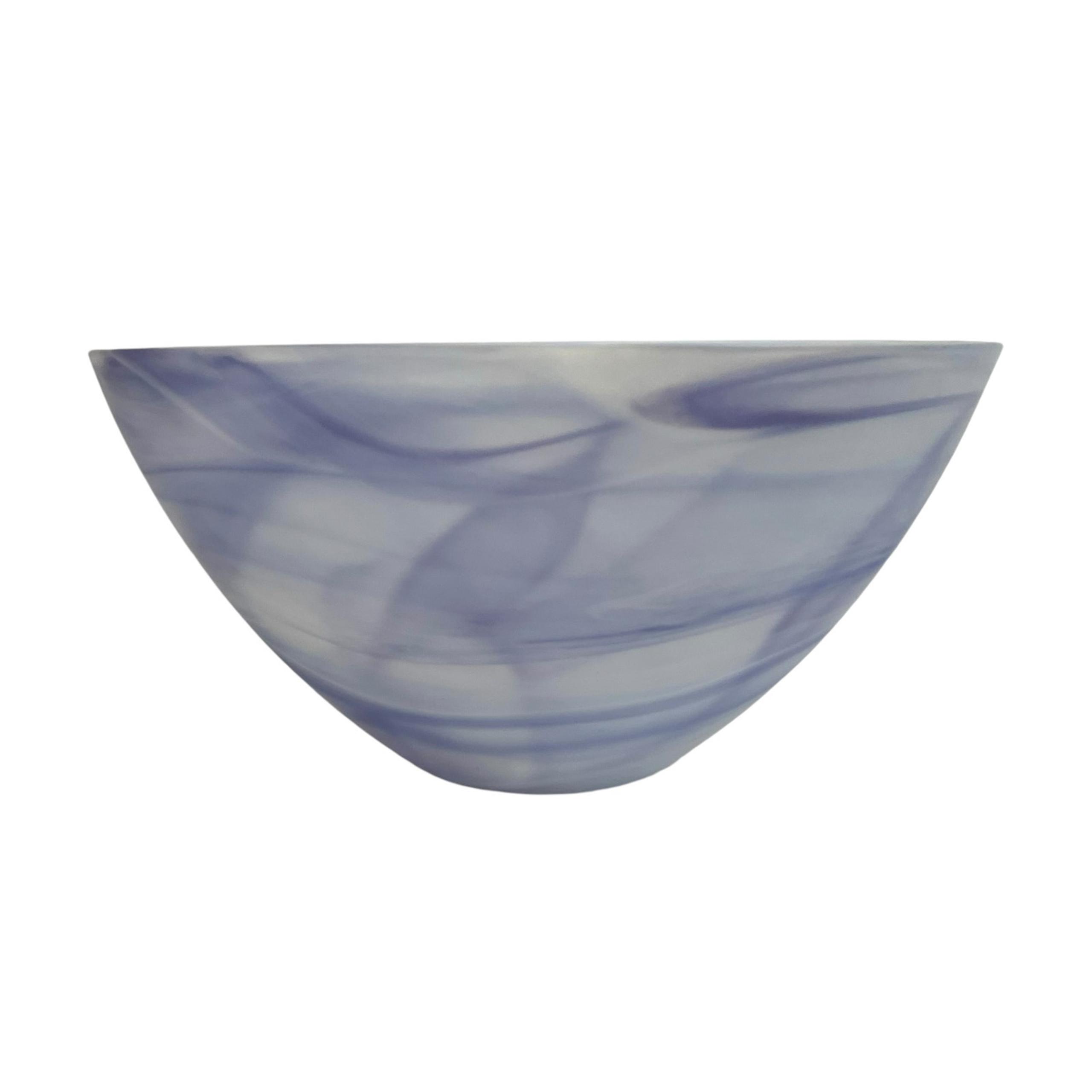 Portmeirion Purple Swirl Dusk Dawn Frosted Glass Bowl Tapered Made in Poland