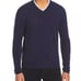 Bloomingdales The Mens Store Merino Wool V-Neck Sweater Size Large Dark Navy