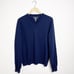 Bloomingdales The Mens Store Merino Wool V-Neck Sweater Size Large Dark Navy