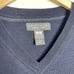 Bloomingdales The Mens Store Merino Wool V-Neck Sweater Size Large Dark Navy