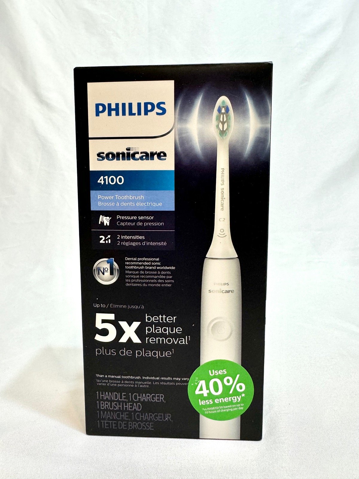 Philips Sonicare 4100 Series Sonic Electric Toothbrush - White (HX3681/23)