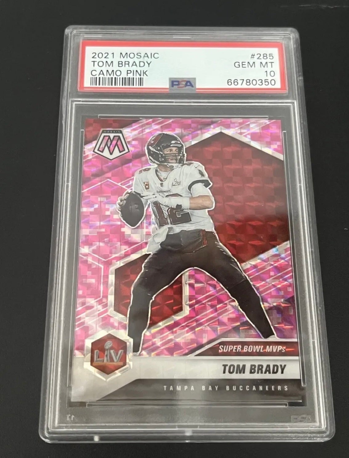 Tom Brady - 2021 Mosaic Prizm - CAMO PINK - PSA 10 GEM MINT