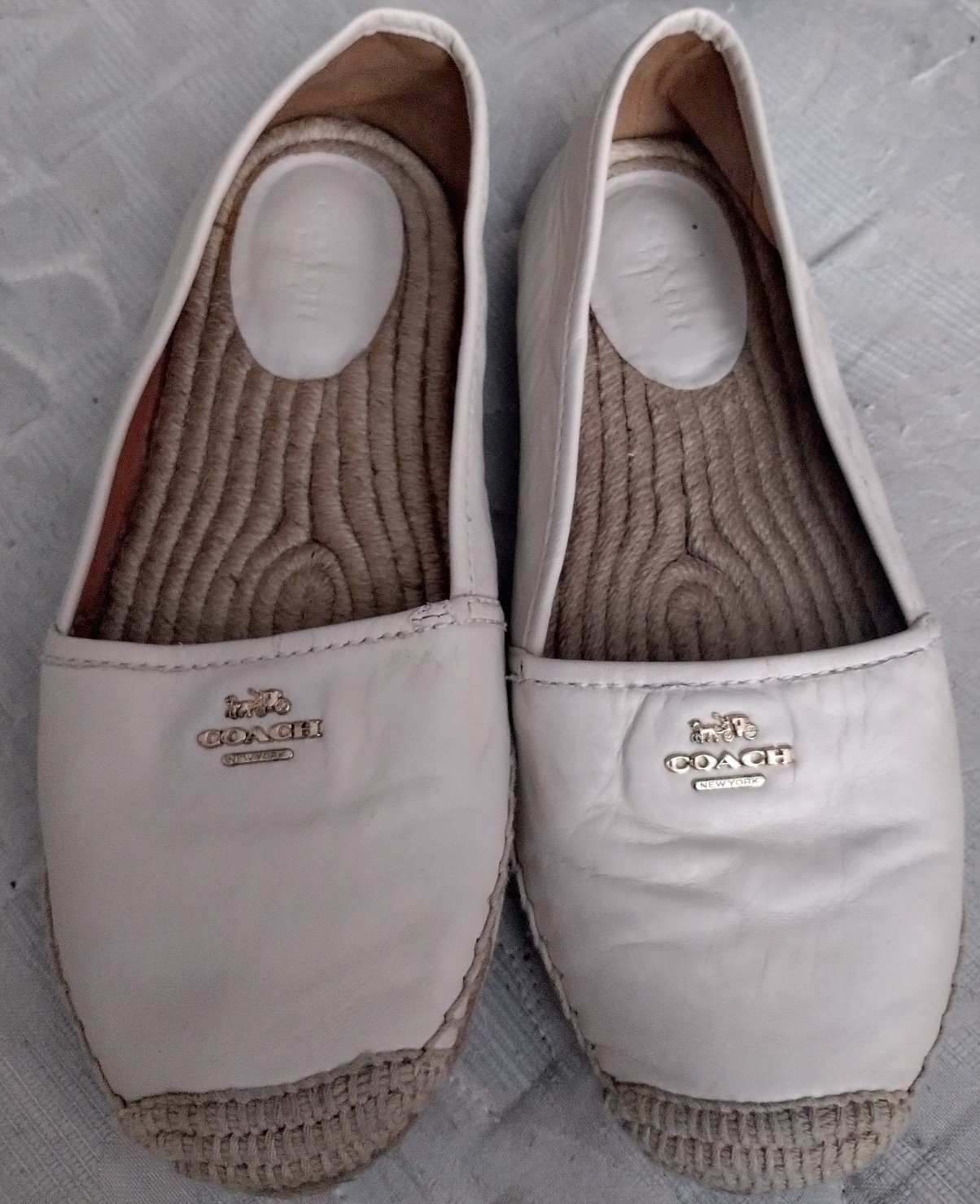 Coach Women's 9.5 Cream Espadrilles