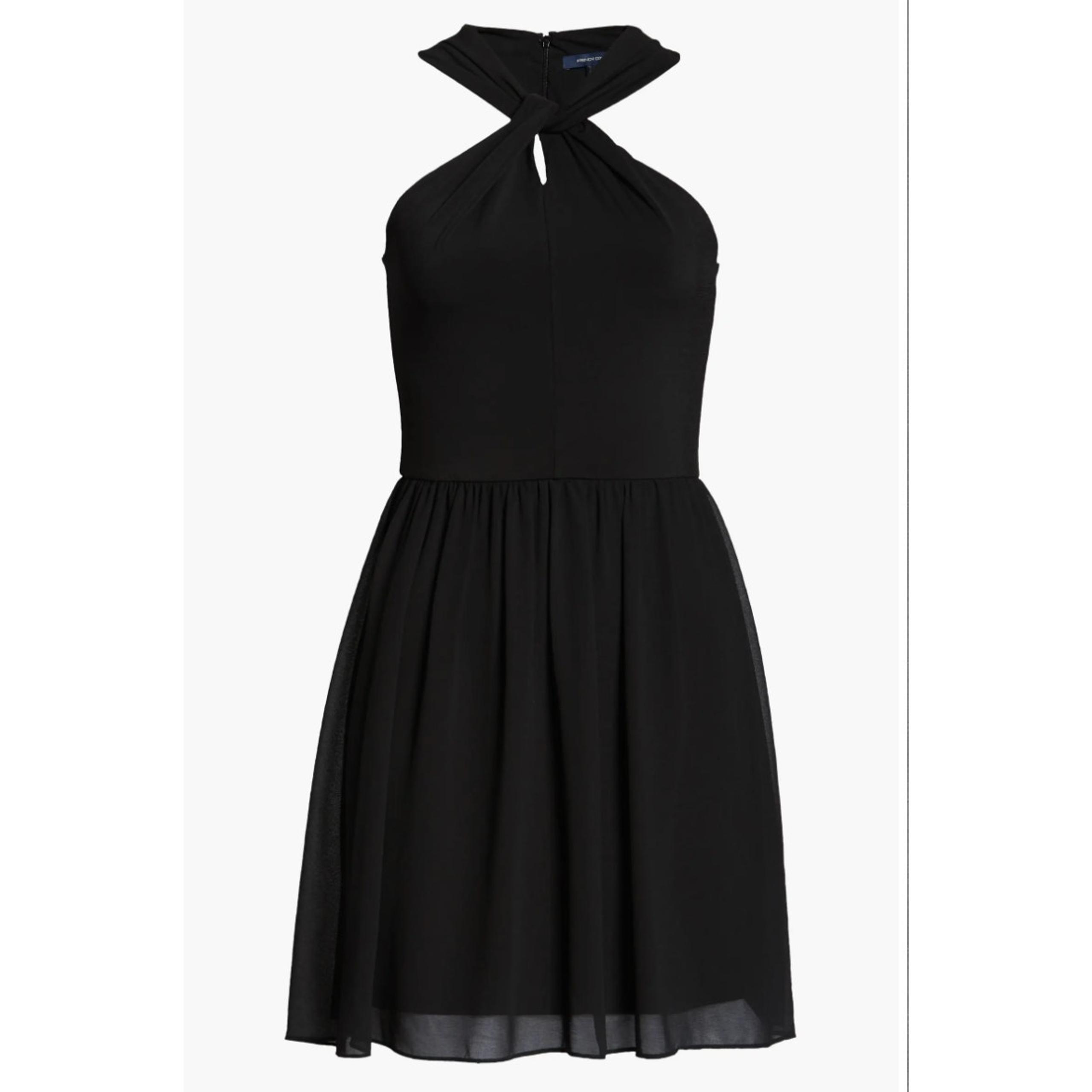 NWT! French Connection Panthea Halter Mini Dress Black