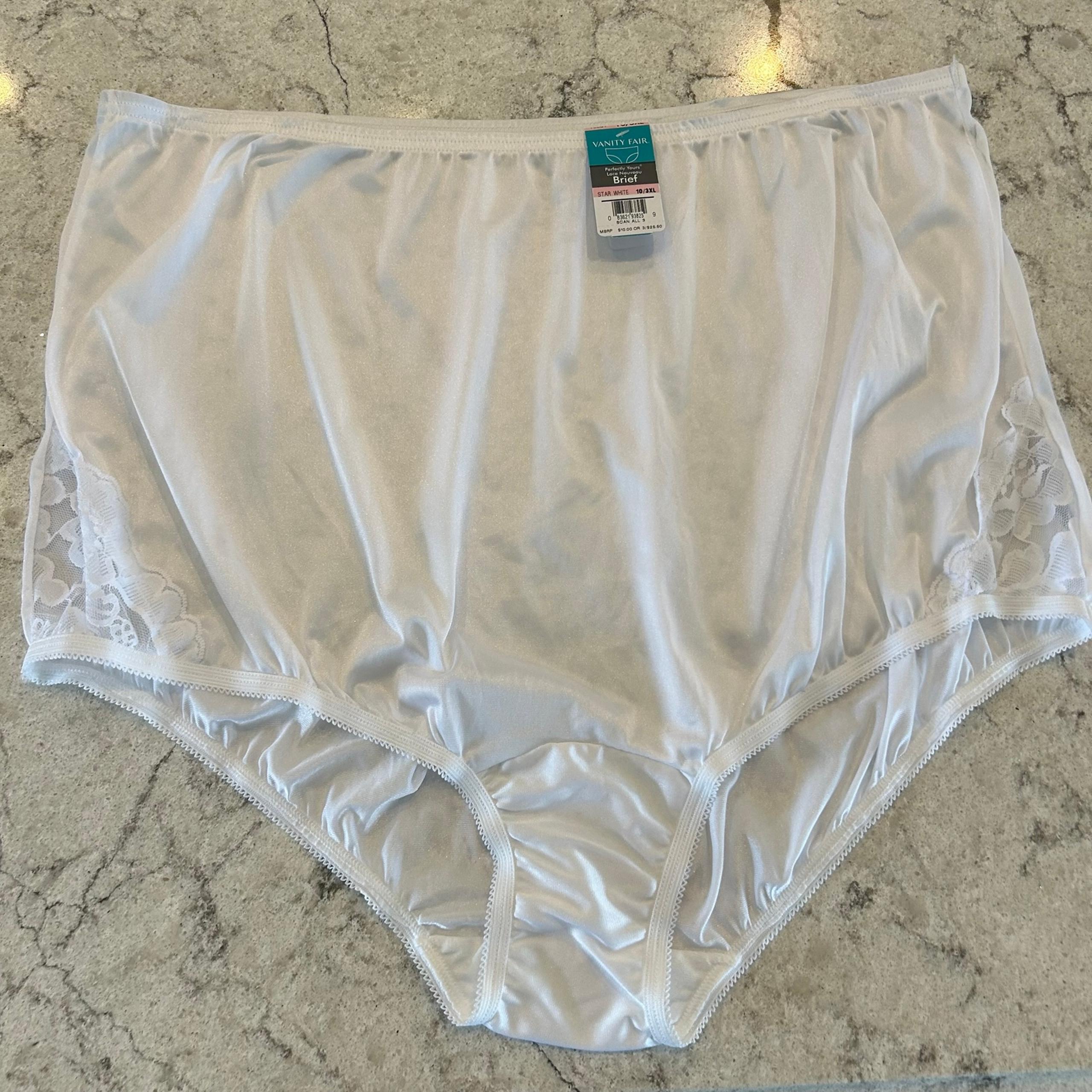 Vanity Fair women’s white panties NEW 3XL