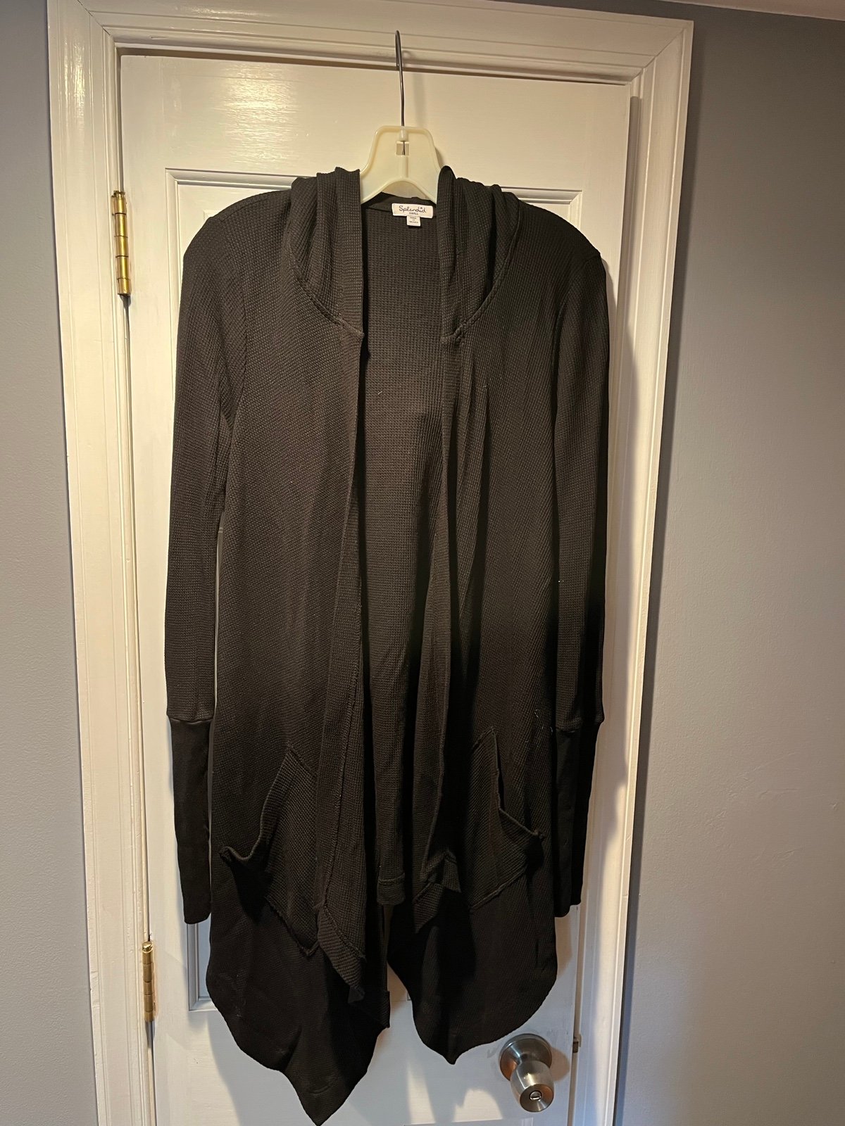 Women’s SPLENDID Black Thermal Long Cardigan sz S