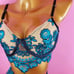 Embroidered Mesh Underwire Garter Set