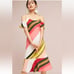 Anthropologie Madison Silk Off The Shoulder Midi Dress SZ 4 Seen Worn Kept