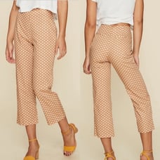 LPA Polka Dot Cropped Pants in Tan