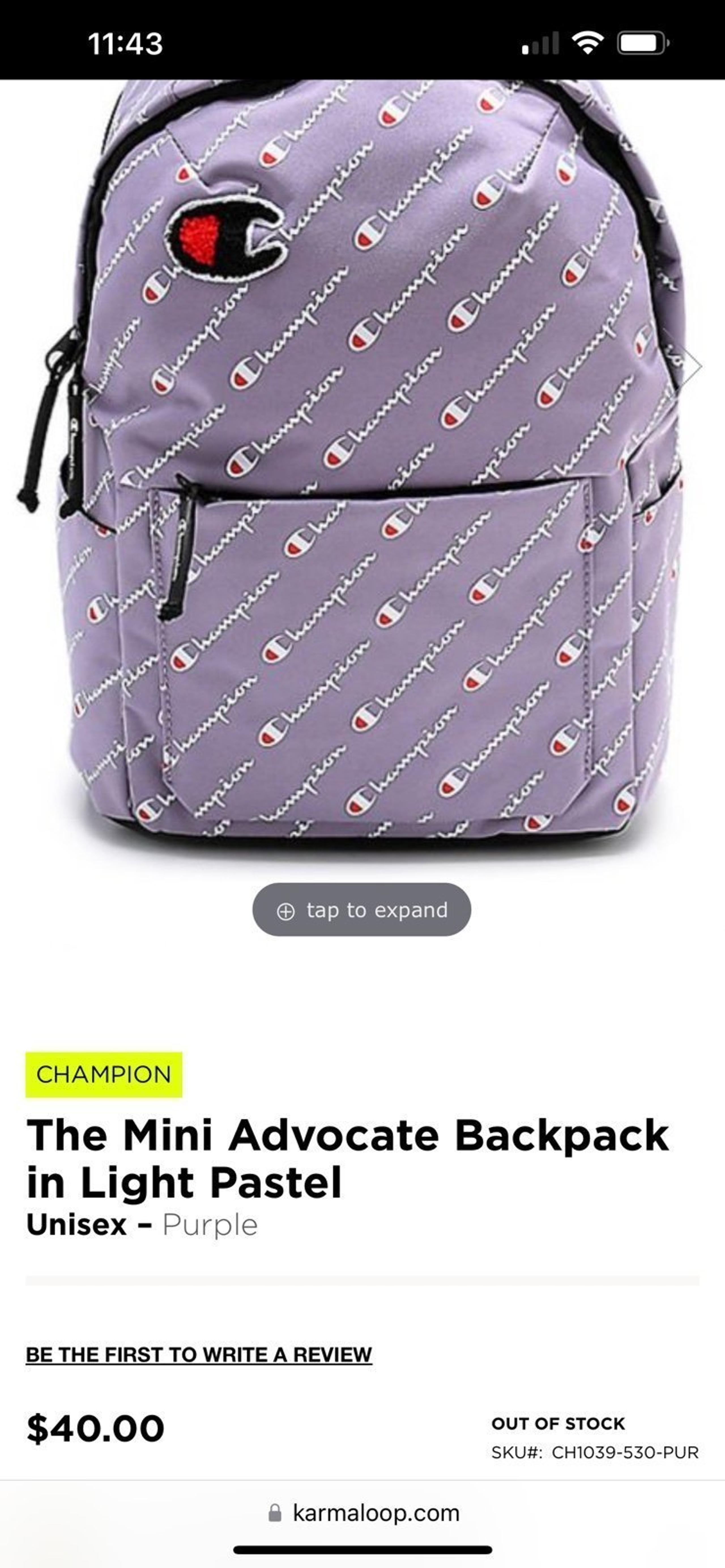 CHAMPION The Mini Advocate Backpack in Light Pastel
