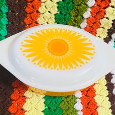 Vintage Sunflower Pyrex Dish
