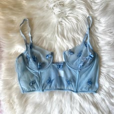 blue swimsuit