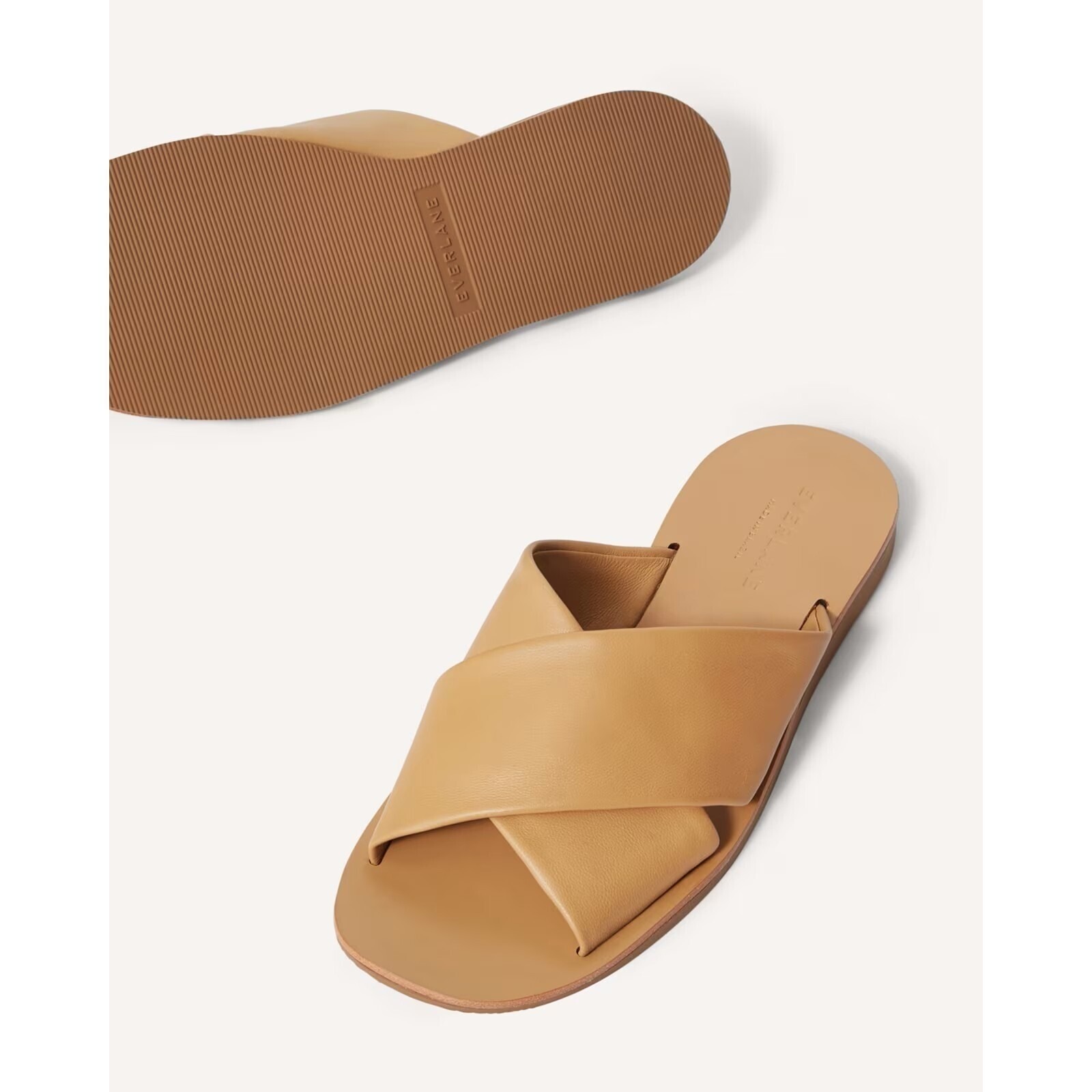 The Day Crossover Sandal Taupe Leather Womens 8.5