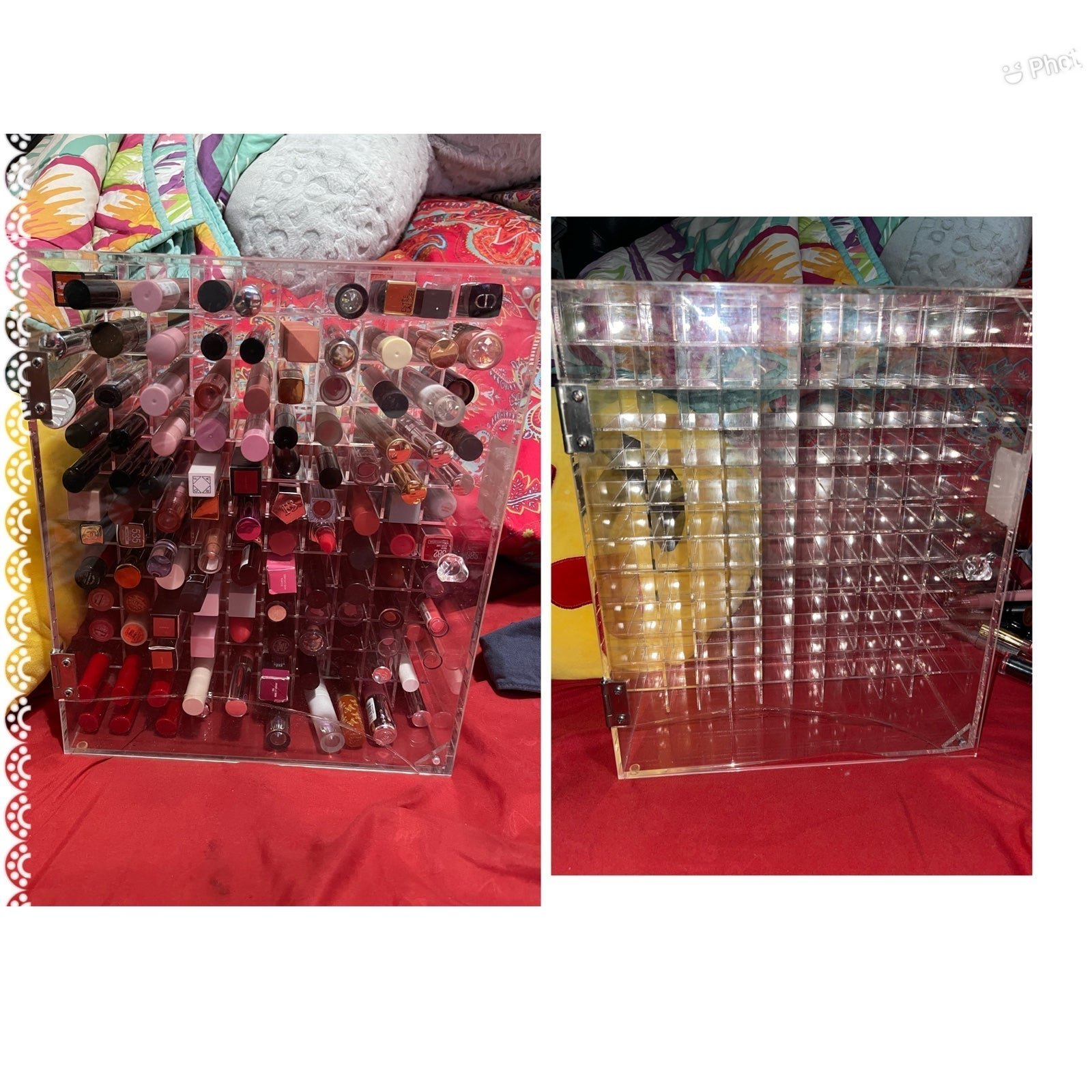 120 grid acrylic lipstick organizer
