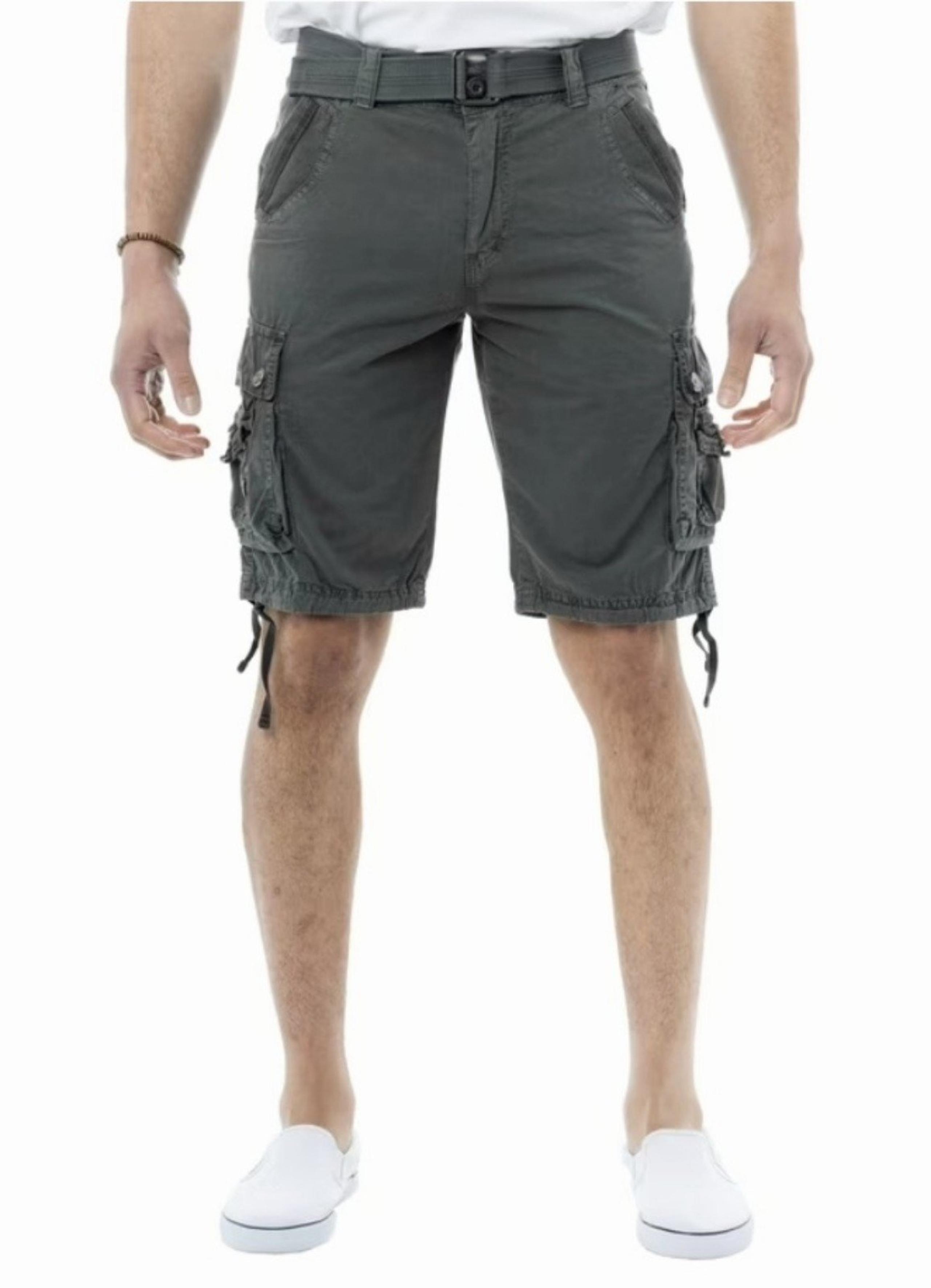 $58 X-Ray Mens Belted Snap Detail Knee Length Cargo Shorts