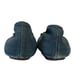 Lanvin x Acne Blue Denim Grosgrain Bow Ballet Flats Ballerinas Women's Shoes