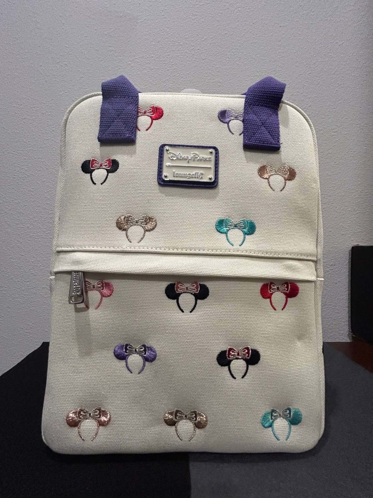 Disney Parks Canvas Loungefly Minnie Ears All Over Print NWT Free Shipping