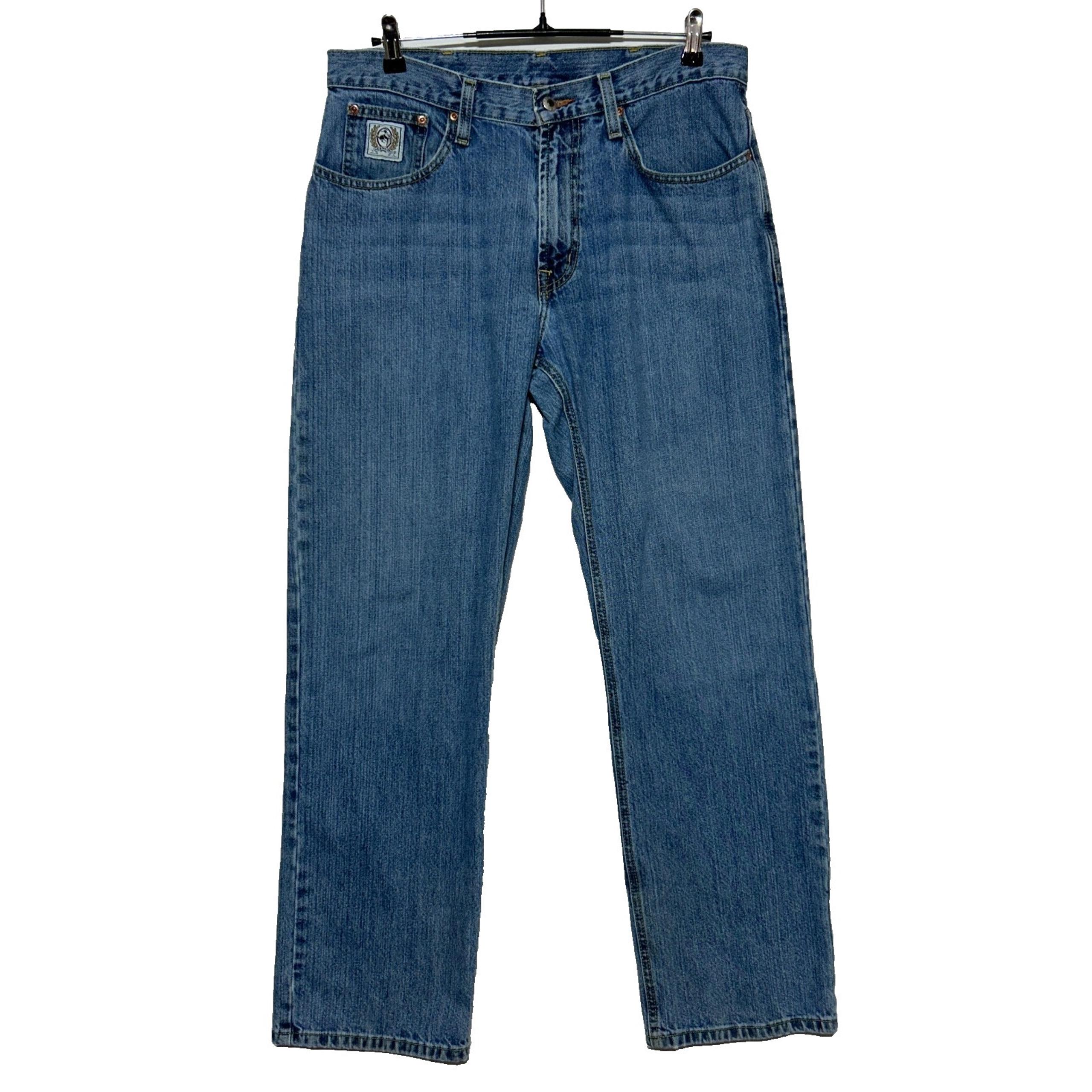 Cinch Jeans Mens 34X32 Blue Straight Relaxed Fit White Label Medium Wash Cowboy