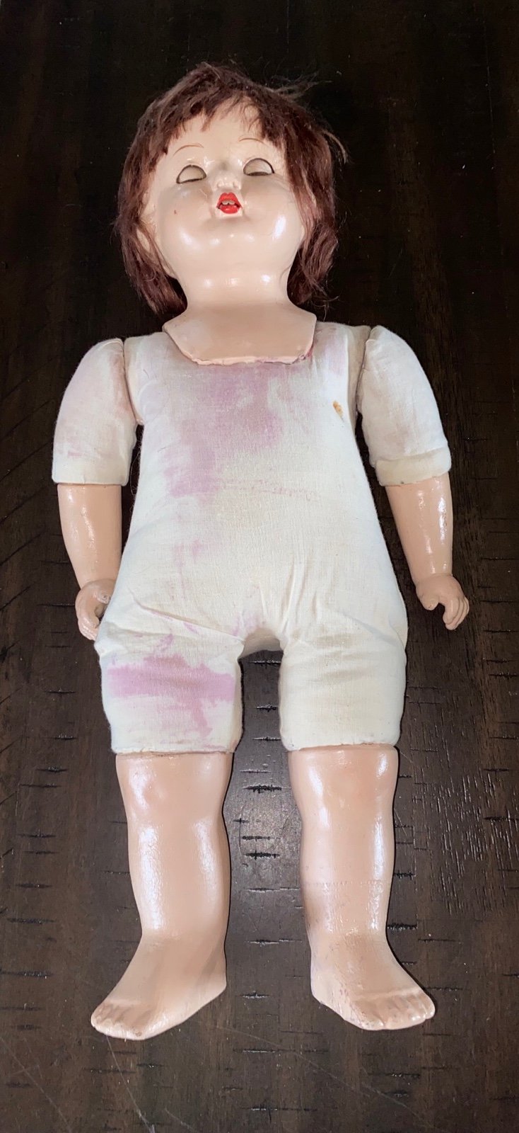 ANTIQUE CENTURY DOLL CO COMPOSITION MAMA GIRL DOLL 22” antique clothing
