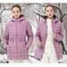 Quilted Puffed Hooded Winter Coat L