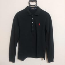 Polo Ralph Lauren Black Long Sleeve Polo Shirt Size L