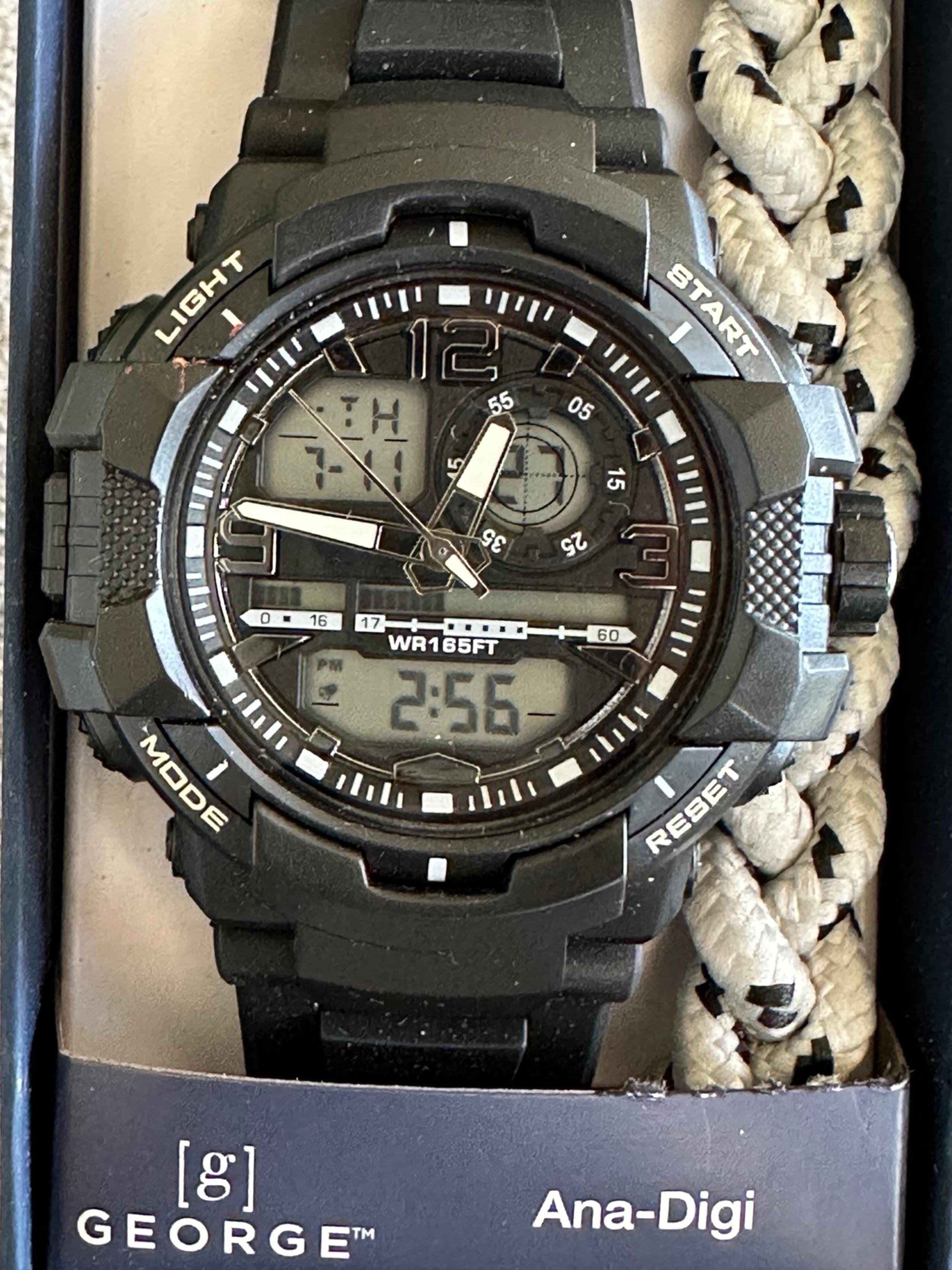 Set of George analog, digital watch and bracelet for Men.