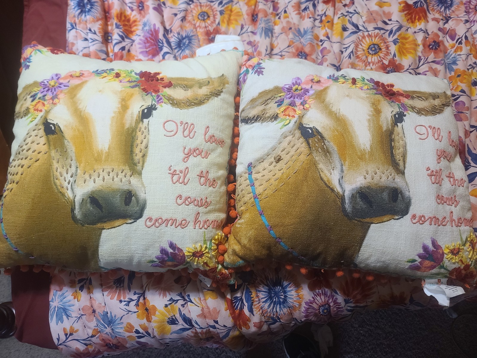 Pioneer Woman Cow Pillows (read description)