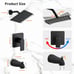 Black Tub Shower Faucet Set Complete with 8-Inch Rainfall Shower Head and Tubspt