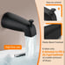 Black Tub Shower Faucet Set Complete with 8-Inch Rainfall Shower Head and Tubspt