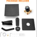 Black Tub Shower Faucet Set Complete with 8-Inch Rainfall Shower Head and Tubspt