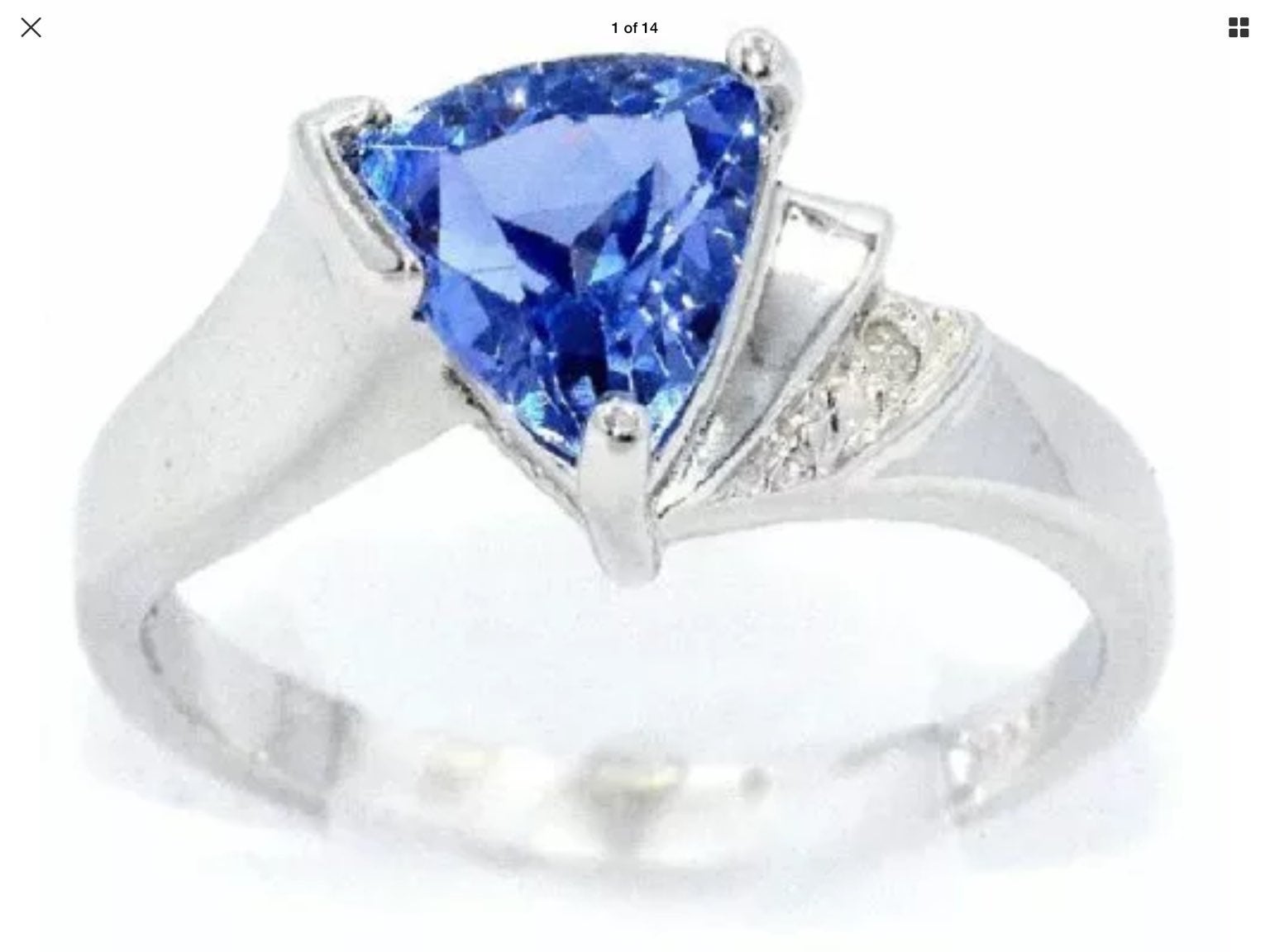 1.5ct London Blue Topaz Trillion cut