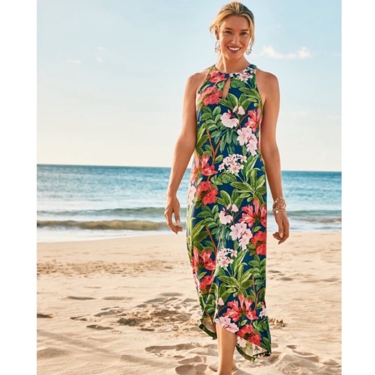 NWT Tommy BAHAMA Jasmina Faraway Blooms Maxi Dress