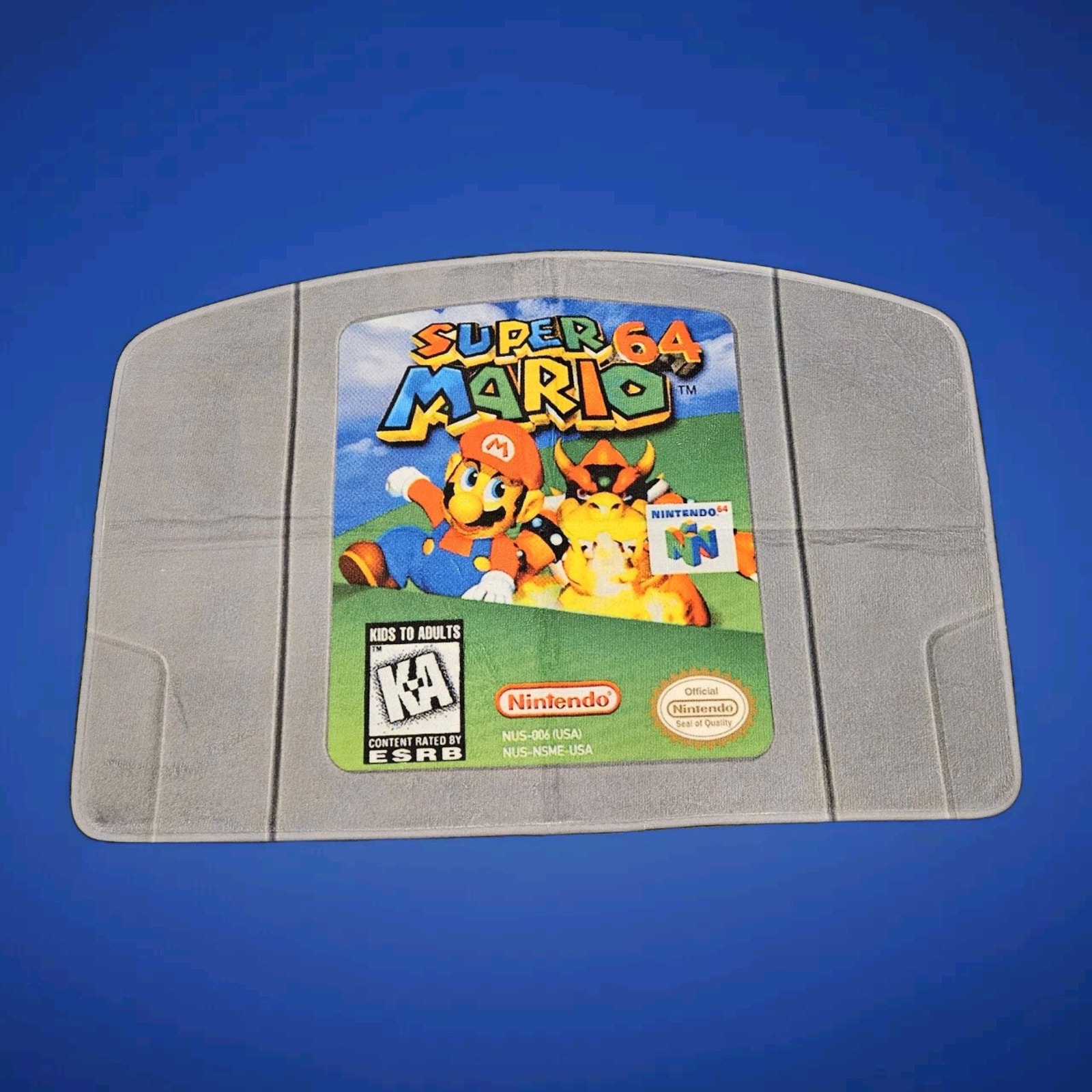 Super Mario 64 N64 Cartridge Shaped Rug/Floor Mat 34 x24