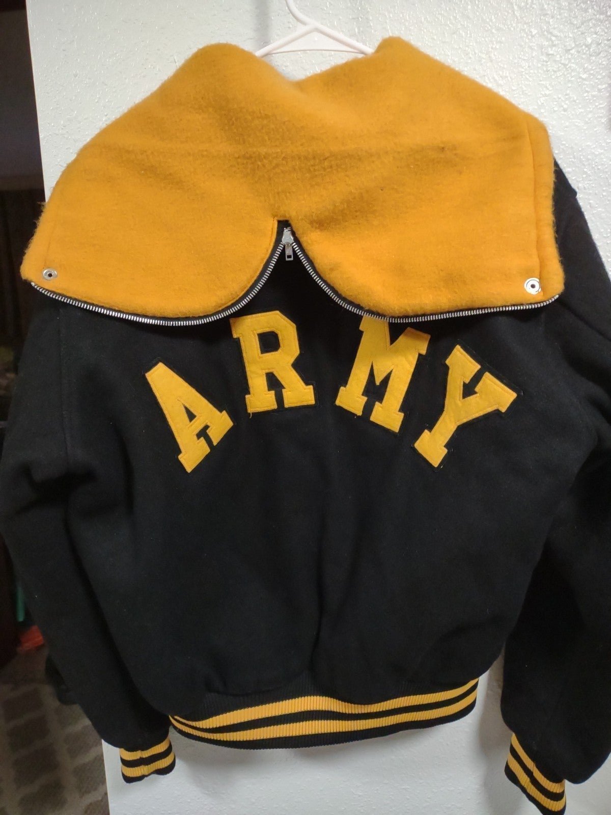 Vintage Empire Army Varsity Wool Lined Jacket Size Medium