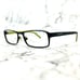 Lacoste L2136 001 Eyeglasses Black Green Rectangular Full Rim Frames 53-16-140