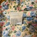MVN The Label Floral Skirt Midi Women’s Size 6 Blue Pink Ruffle Cotton Stretch