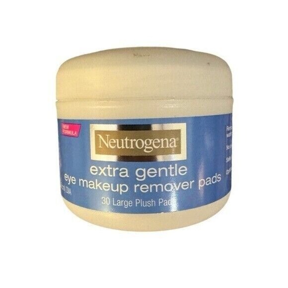 2 x Neutrogena Extra Gentle Eye Makeup Remover Pads 30 Large Plush Pads