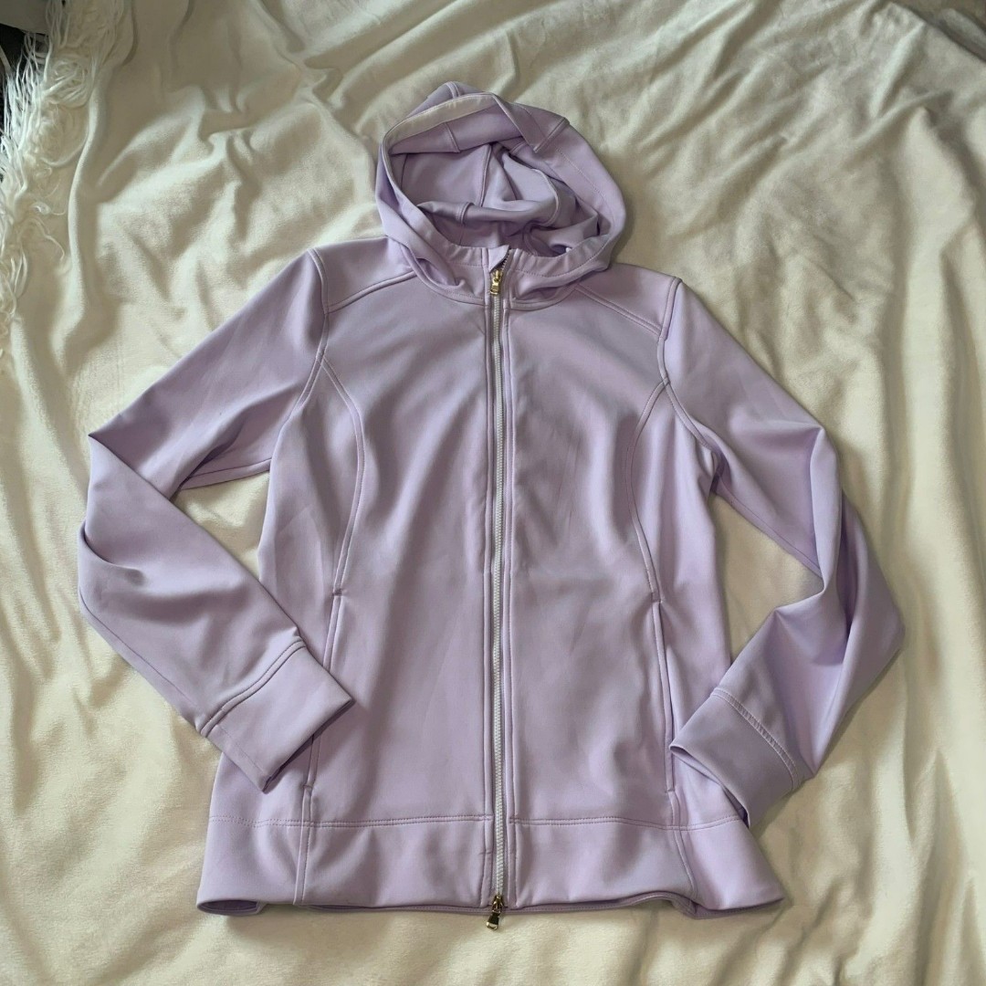 NWT Fairway & Greene Lavender Purple Margot Full Zip Up Hoodie Jacket