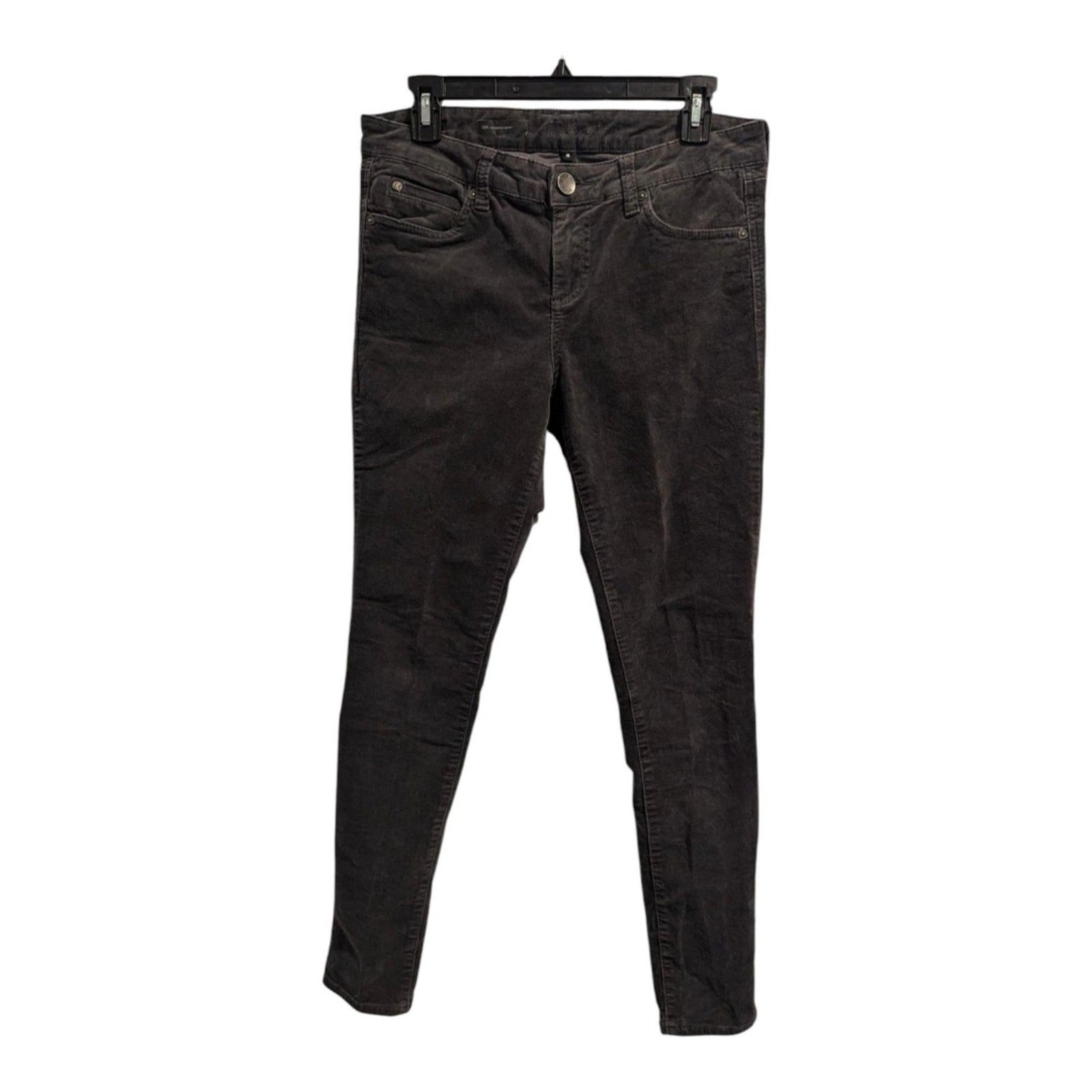 Kut From The Kloth Pants Womens 8 Grey Corduroy Mia Toothpick Skinny