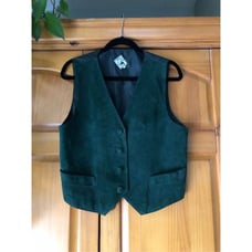 Desperado Vintage Leather Suede Western Rodeo Vest SZ M